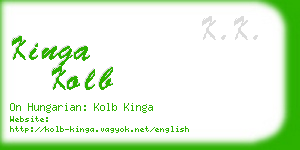 kinga kolb business card